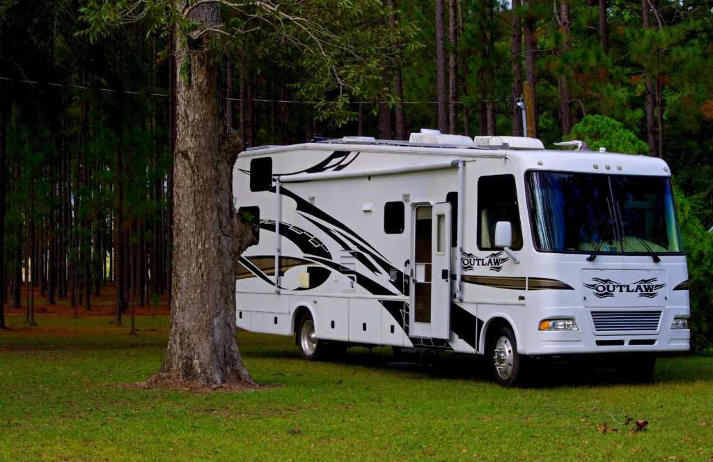 rv with awning