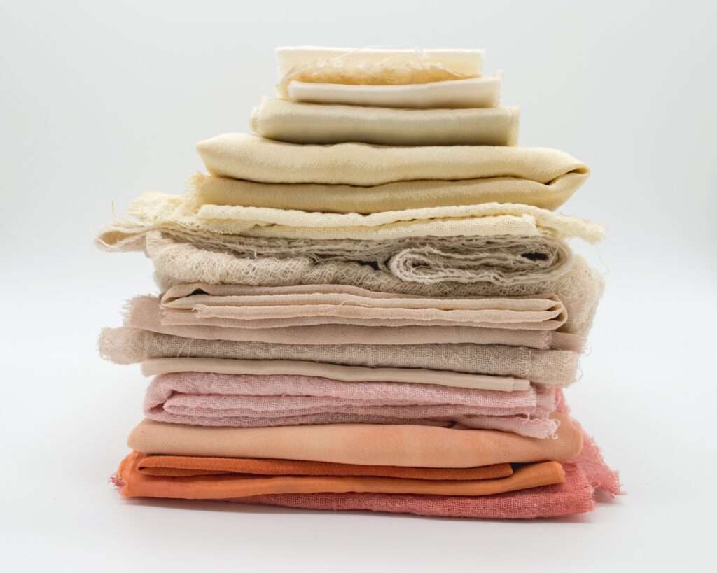 A stack of custom fabric