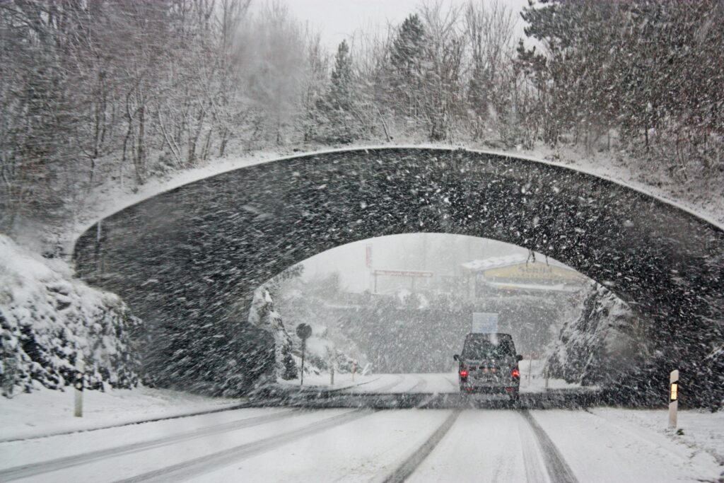 snowy road